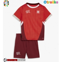 Otroške Nogometnih dresov Švica Domači EP 2024 Kratki rokavi (+ hlače)